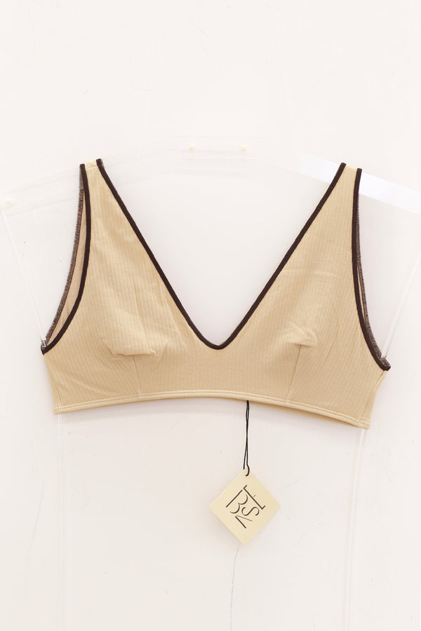 BASERANGE French organic cotton panty bra set BAS-BRPA-RB-SP25-HEN YELLOW